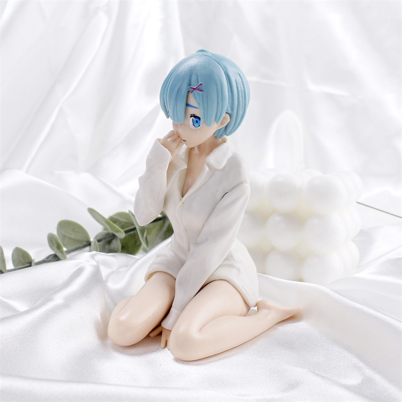 Action Figure Anime Re: Life In A Different World From Zero Rem Ram Piyama Bahan Pvc Ukuran 11cm Untuk Hadiah Natal