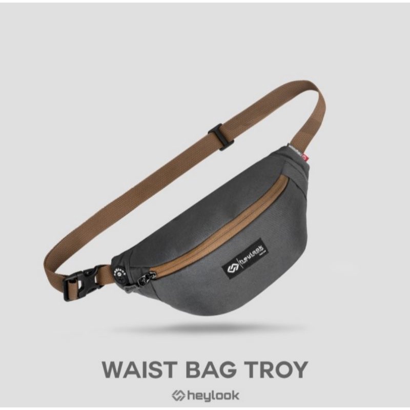 Tas Selempang Pria Waist Bag Distro Sling Bag Troy HEYLOOK