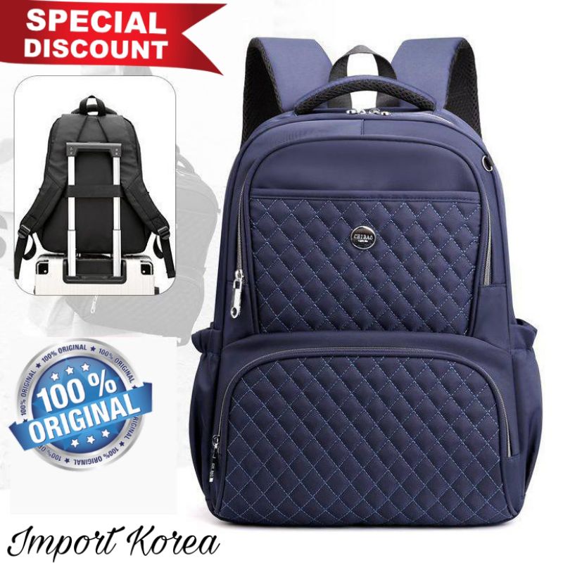 Original Tas Ransel CHIBAO LAPTOP JUMBO Wanita 15 Inch + Dompet Import KOREA Best Seller Terbaru