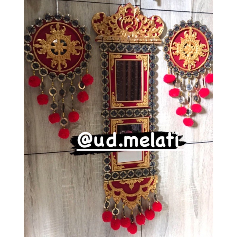 lamak bali + set tamiang uang kepeng panca datu