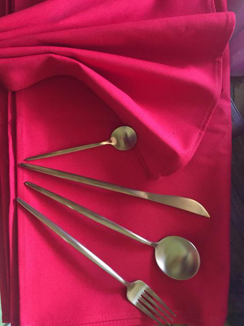 European Gold Dinnerware Sendok Garpu Mewah Untuk Props Foto