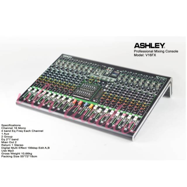 Mixer ASHLEY V 16FX / V16 FX . ORIGINAL