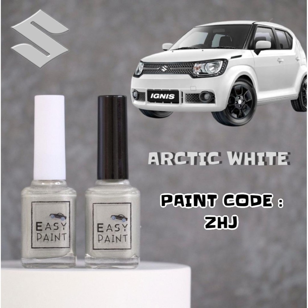 Cat Oles Arctic White Pearl ZHJ Suzuki Ignis Putih Mutiara Penghilang Baret