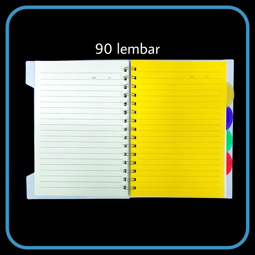 

HJK SOS Buku Tulis Spiral A5-90 Index Cover Plastik/Buku Spiral/Catatan/Note Book/Notebook