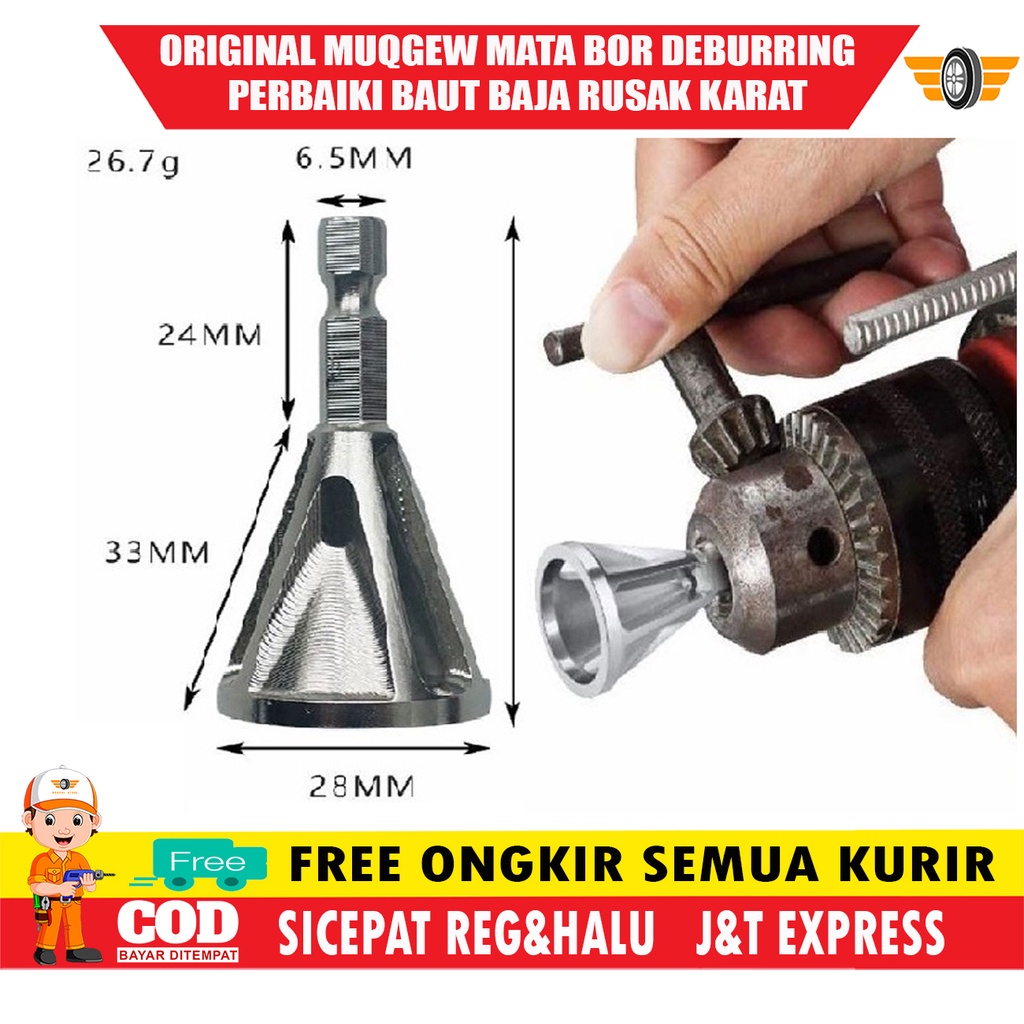 MUQGEW MATA BOR ALAT MEMPERBAIKI ULIR BAUT MUR RUSAK KARAT  BAHAN STAINLESS STEEL