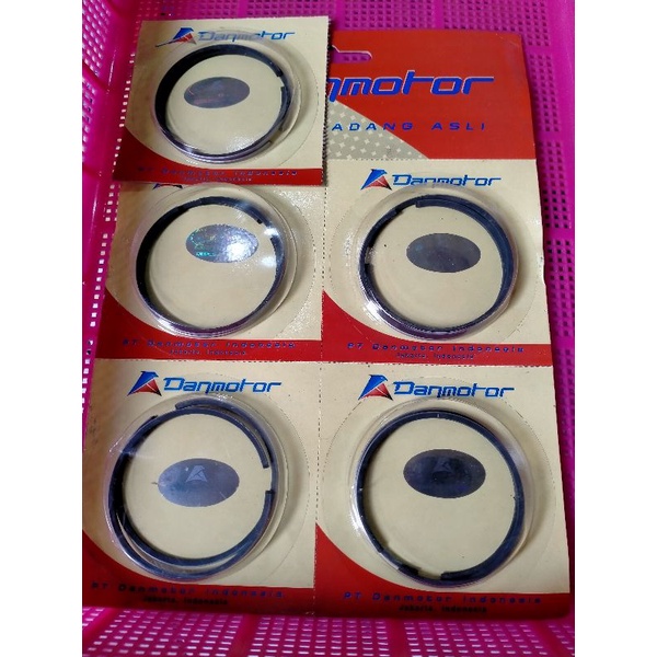 ring piston tipis seher ukuran 5M original danmotor untuk vespa pxe excel exclusive strada T5 newpx
