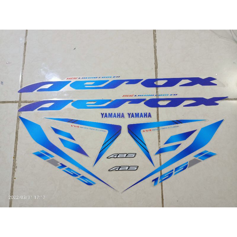 STRIPING STICKER AEROX NVX 155 NEW CUSTOM MALAYSIA SIMPLE TRANSPARAN