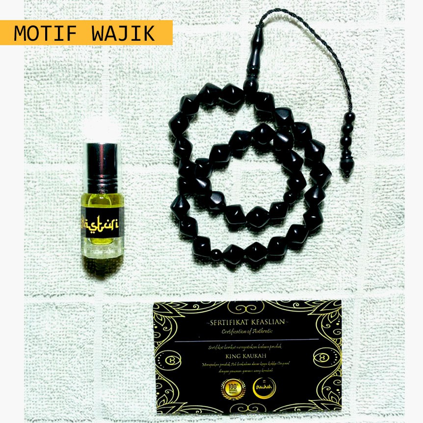 Tasbih 33 Kayu Kokka BERSERTIFIKAT Bulat 33 butir Kaukah Koka Kaoka Uk 8mm bonus Parfum kasturi