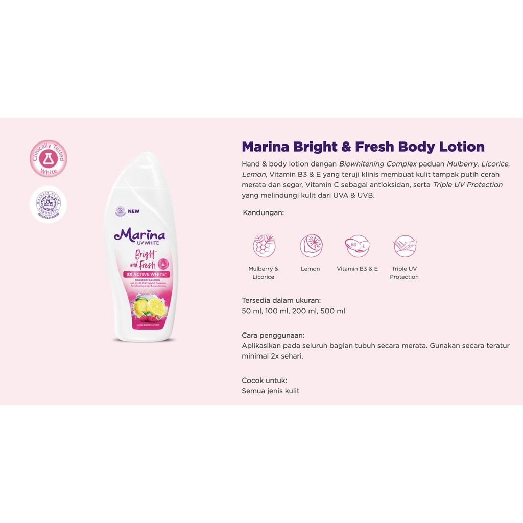 MARINA UV WHITE NOURISH &amp; BRIGHT