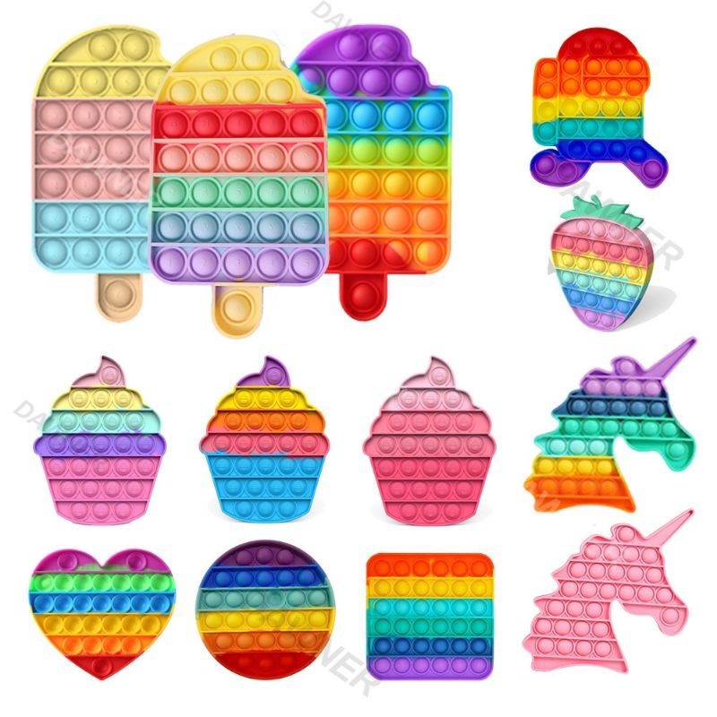 POP IT FIDGET TOY RAINBOW / MACARON COLOUR