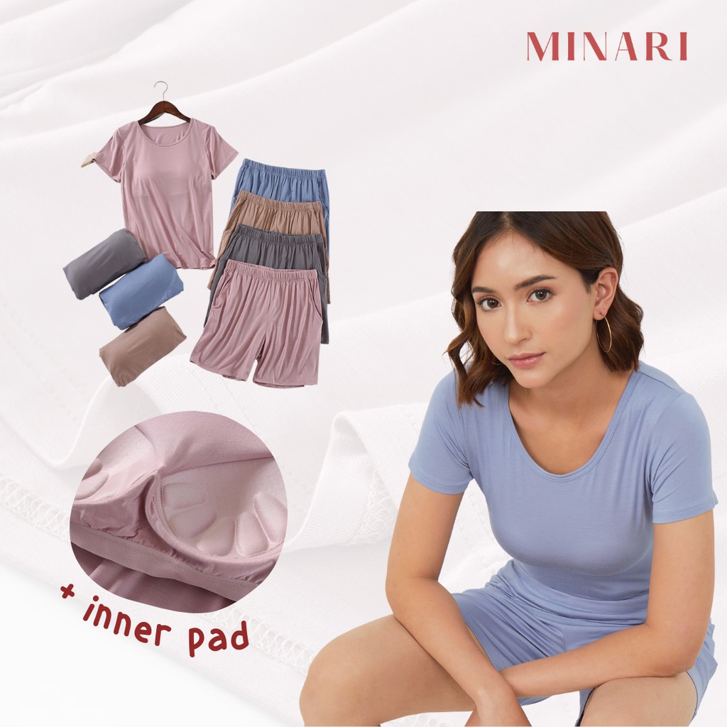 MINARI Cera Set Kaos dengan inner Bra