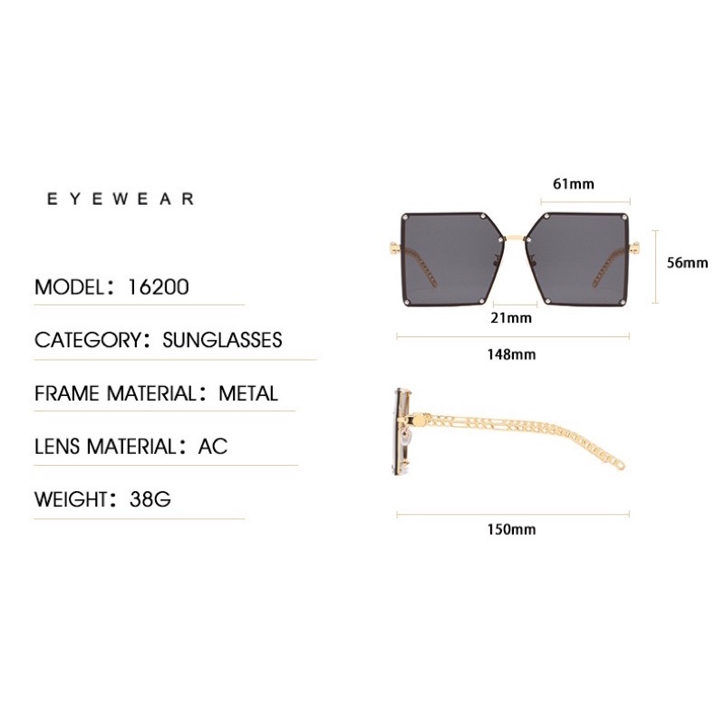 Kacamata【18】ins retro fashion men and women sunglasses