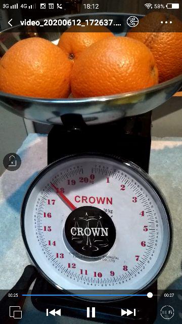 Timbangan Duduk/timbangan Manual/timbangan Buah Crown 15 Kg