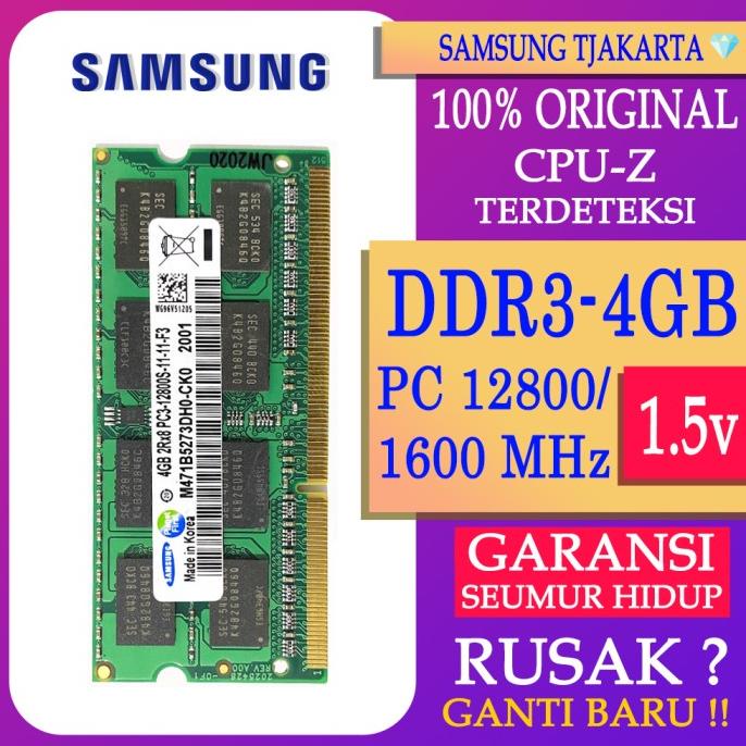 Ram Laptop/ RAM LAPTOP SAMSUNG DDR3 4GB 12800 / 1600MHz ORI RAM SODIMM 1.5v 4GB | RAM LAPTOP