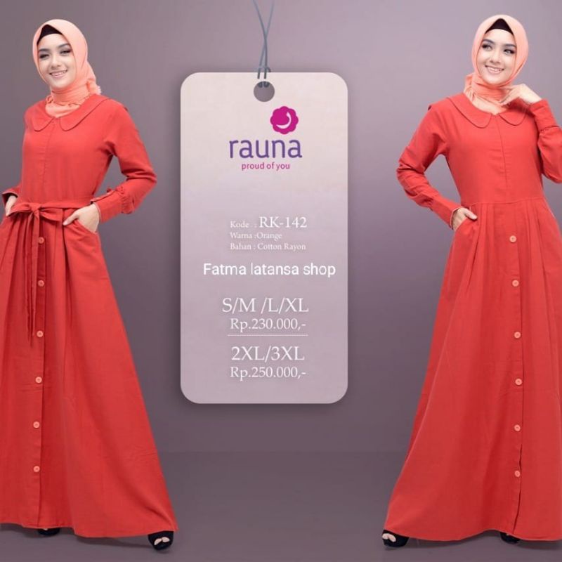 RK 142 ORANGE | GAMIS BY RAUNAPRIDE TERBARU 2022 | GAMIS DEWASA TERMURAH TERLARIS | RAUNA