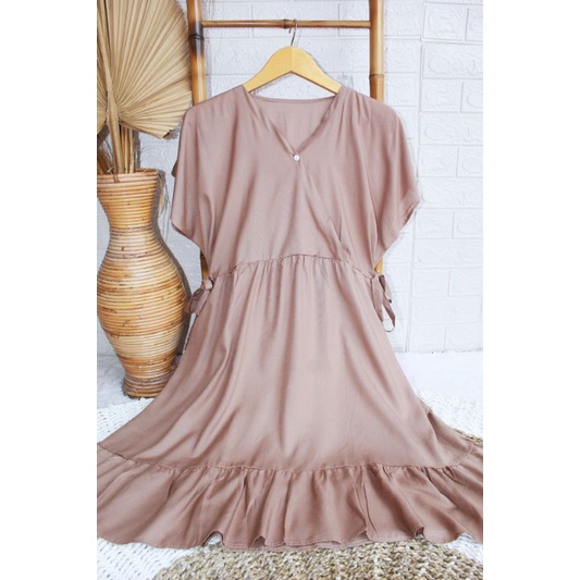 Daster Kimono Pendek || Daster Kimono Polos || Dres Kimono || Daster Rayon || Daster Rayon Busui || Daster Ruffle Busui-COKSU
