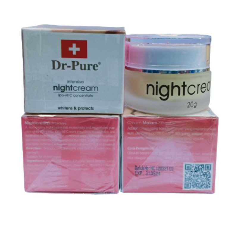 CREAM DR PURE Cream Pencerah Malam Hari Cream Night