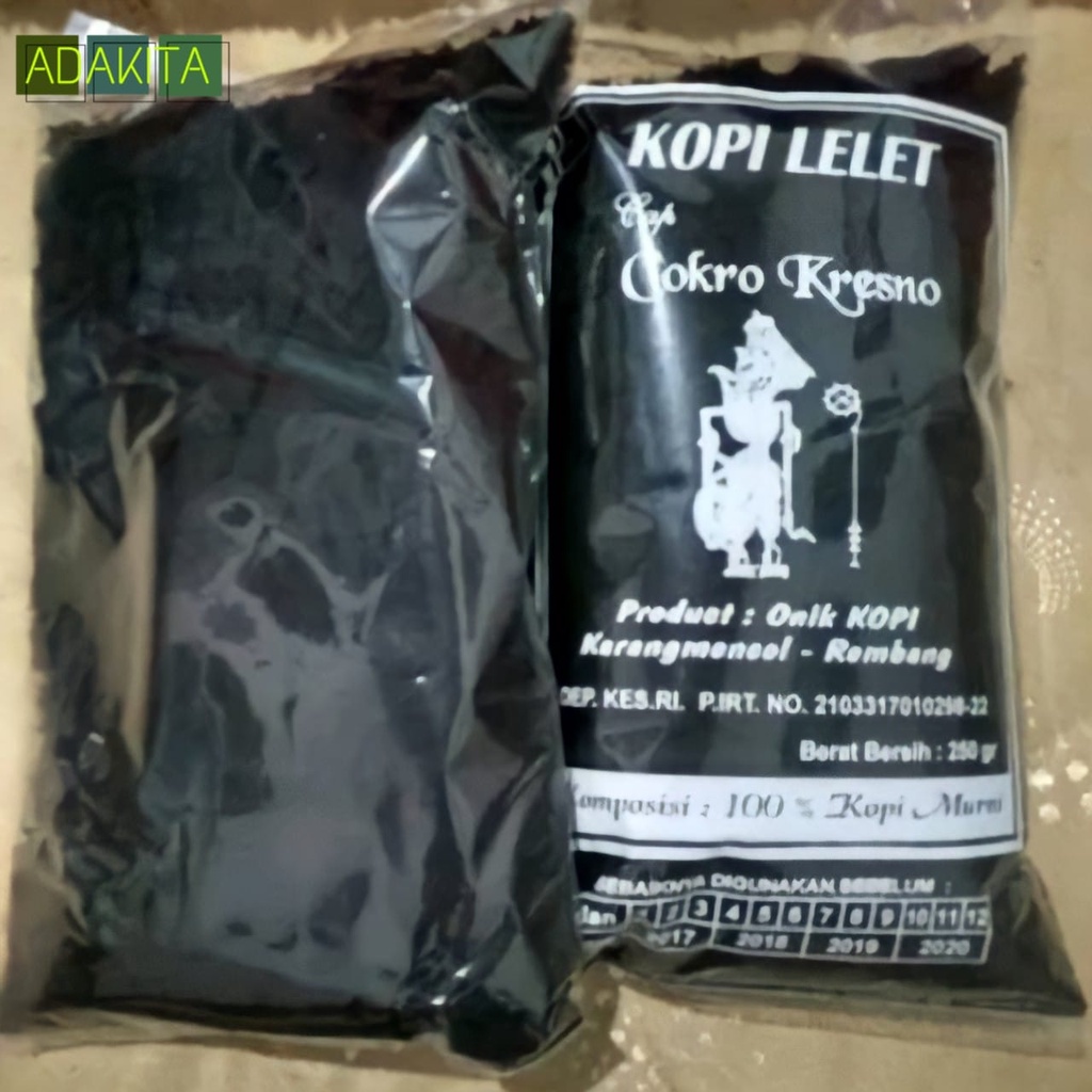 

Kopi lelet cap cokro-kresno dark-roasting khas rembang