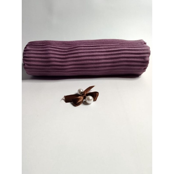 Pashmina Diamond Plisket Full Lidi Tanpa Garis Tengah 175 cm x 75 cm-Taro