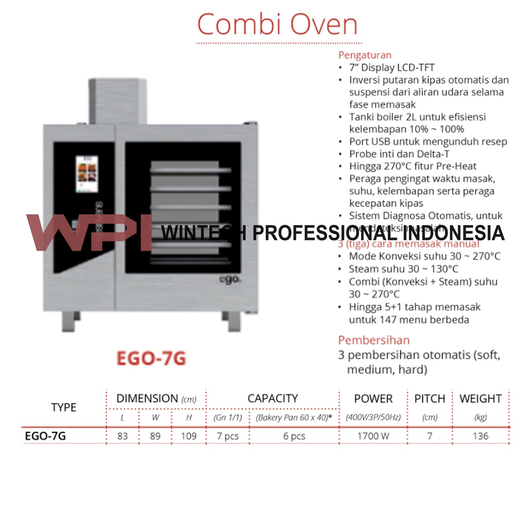 GETRA EGO-7G COMBI OVEN EGO GAS - MESIN OVEN ROTI DENGAN GAS - Oven Serbaguna