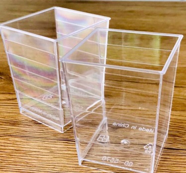 Ch5570 Line Square Jelly Cup With Lid 105ml (20pcs)