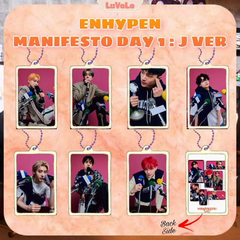 Enhypen Manifesto Day 1 Acrylic Clear Keychain Gantungan Kunci Akrilik