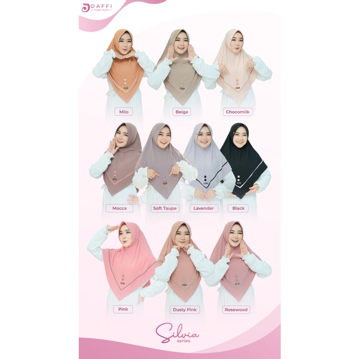 SILVIA HIJAB ORI BY DAFFI - HIJAB INSTAN/HIJAB JERSEY  PARFUME/HIJAB SIMPEL