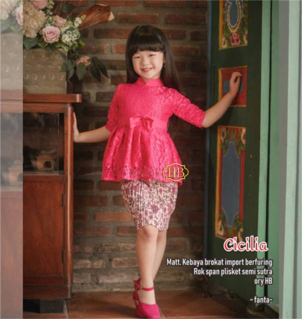CICILIA SET KEBAYA BRUKAT ANAK ORI BEST SELLER