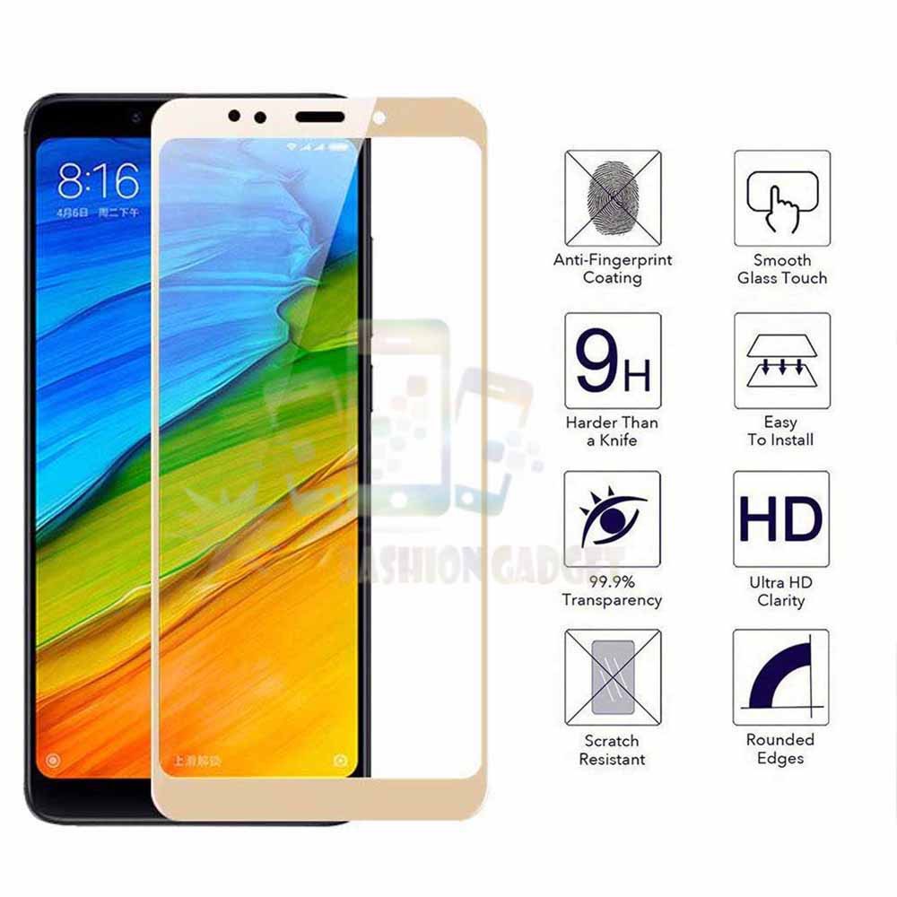 Tempered Glass Xiaomi Mi 6X Full Color Bagian Depan Anti Gores Kaca Screen Protector Pelindung Layar