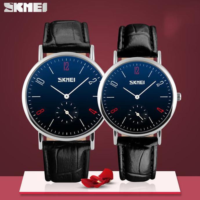 Jam Tangan Couple Pria Wanita SKMEI 9120 Original Analog Anti Air 30M