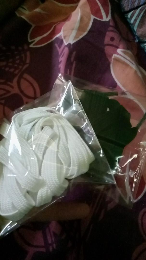 Slava - Tali Sepatu Putih 120 Cm Gepeng Pipih Flat