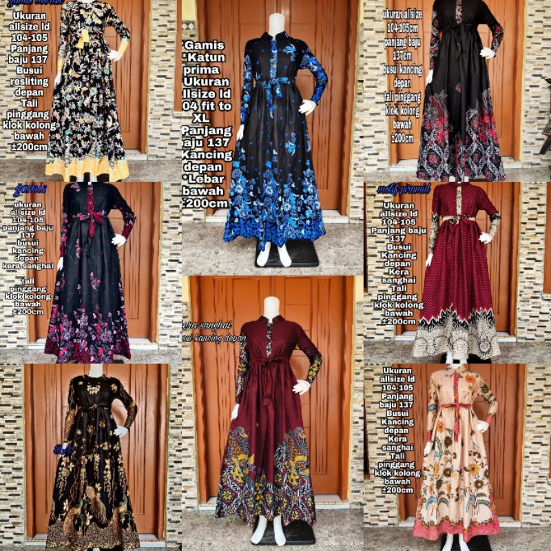 Gamis katun standr || gamis batik ORI