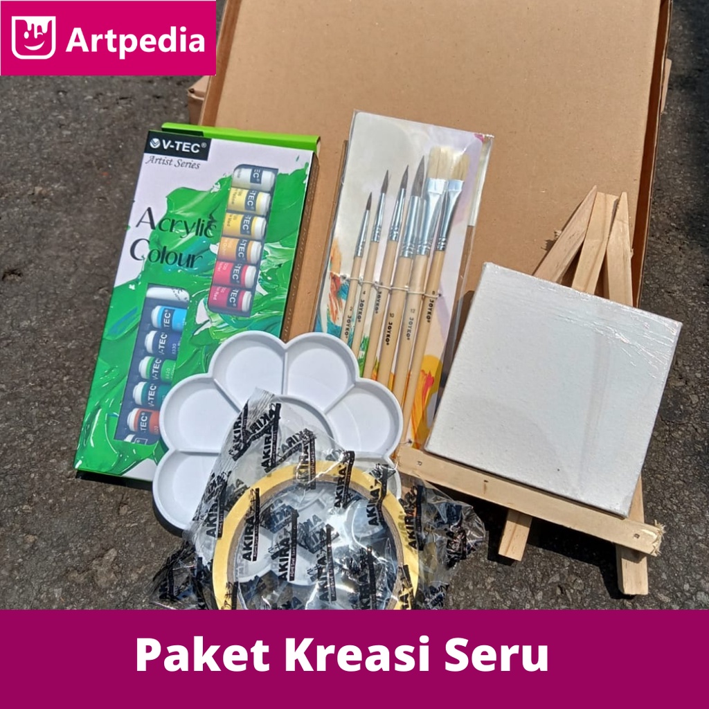 Jual Paket Kreasi Seru - Paket Melukis - Set Kanvas Lukis Anak ...