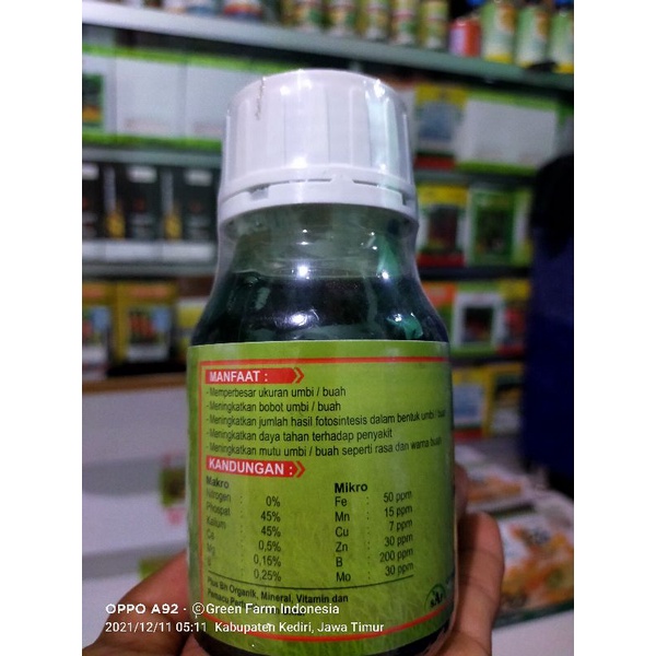 Kalium Phospat Pupuk Cair Tinggi Kalium Pembesar Umbi dan Buah Nutrisi Tanaman Kemasan 250ml