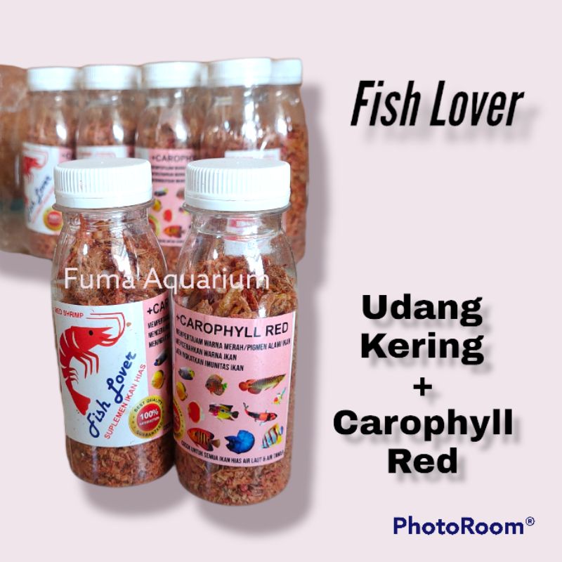Fish Lover Red Shrimp+Carophyll Red Kemasan 20gr Udang Kering Super Pakan Ikan Makanan Ikan Hias