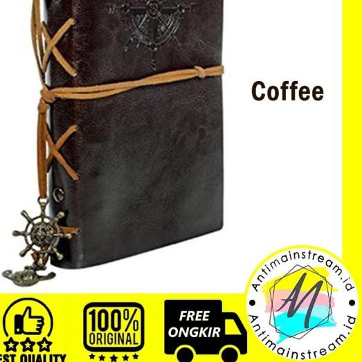 

○ Buku Binder Kulit Pirate Compass Warna Brown dan Coffee - Coffee ☎