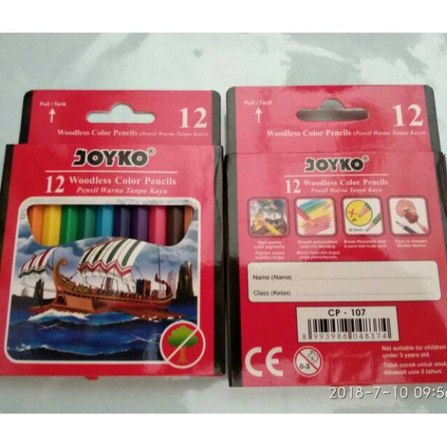 

Pensil Warna Pendek Joyko - 12 Warna CP-107
