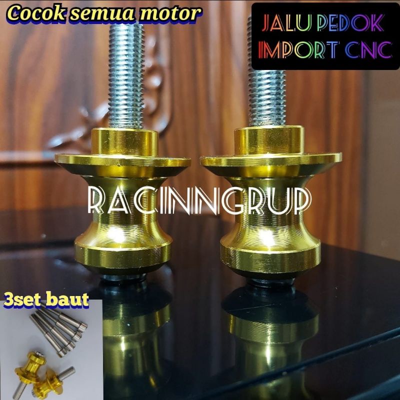 Baut Jalu Roller Paddock Pedok Accesories Baut 10 12 14 Ninja 250 Z250 RR mono R15 EMAS