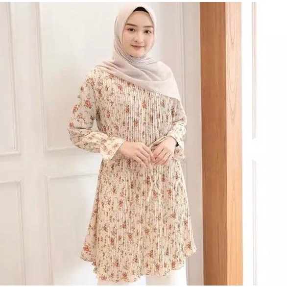 BIGSALE Dianara Tunik Plisket Premium Blouse Tunik Baju Atasan Wanita Model