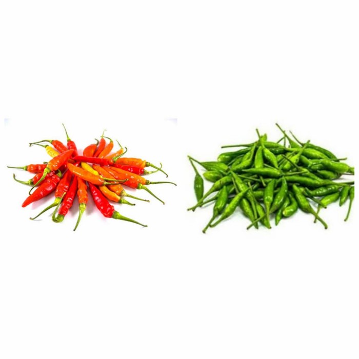 

Paket Mix Cabe Rawit Merah & Hijau- 250 Gram