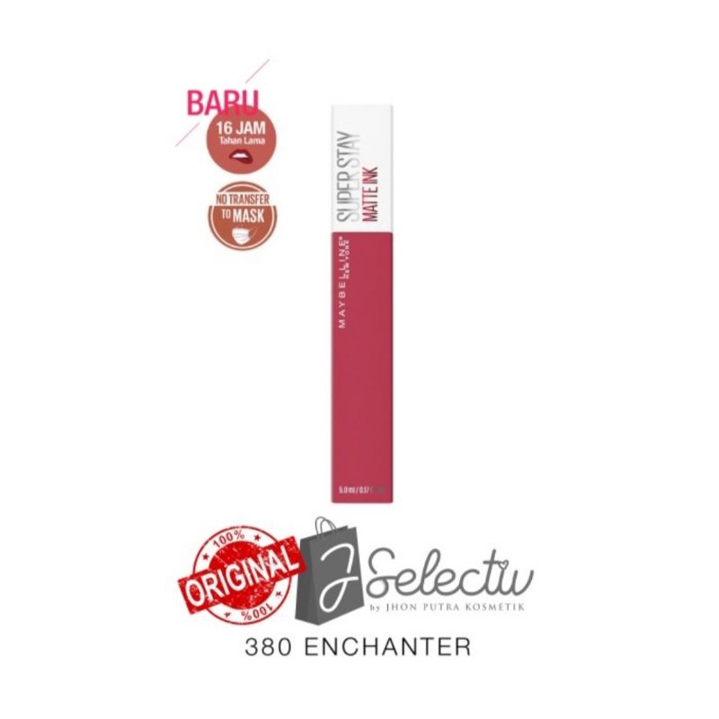 MAYBELLINE SUPERSTAY Matte Ink - 380 ENCHANTER | ❤ jselectiv ❤ Lip Cream Tahan 16 Jam MAYBELLINE - ORI✔️BPOM✔️MURAH✔️COD✔️