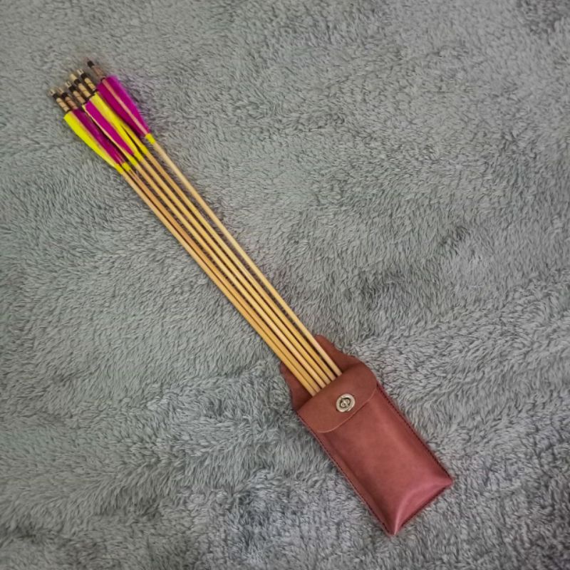 quiver panah kantong tempat hp kulit asli