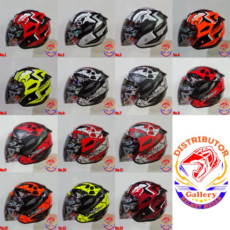 GM FIGHTER MOTIF MUSCLE POWER & MOTIF HAZZARD VISOR RAINBOW