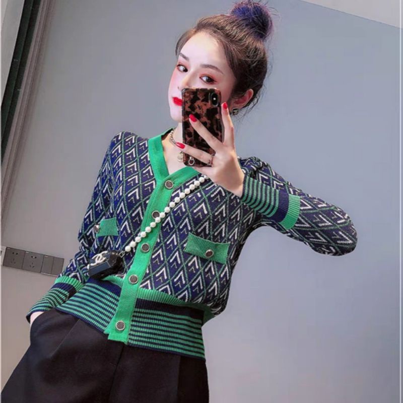 MDLV ~ 39008# Juana Knitted Cardigan Korea Look Zigzag Knit Outer Premium Fashion Import