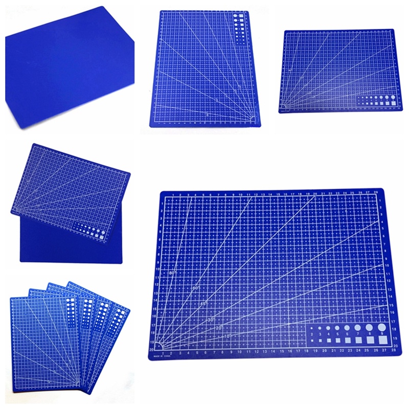 {LUCKID}A4 Cutting New Craft Mat Printed Line Grid Scale Plate Knife Leather Paper Board