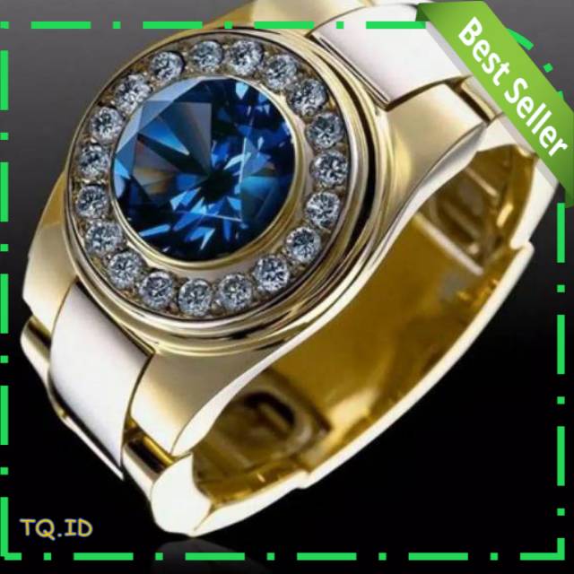 CINCIN PRIA PERMATA BIRU | CINCIN BERCAK API BIRU TQR-E.3B
