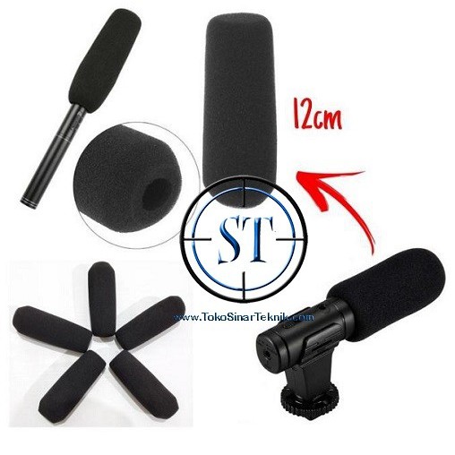 Busa Microphone 12cm Sponge Replacement Foam Mic Windshield Interview Spons Windshield Spon Foam 12 CM