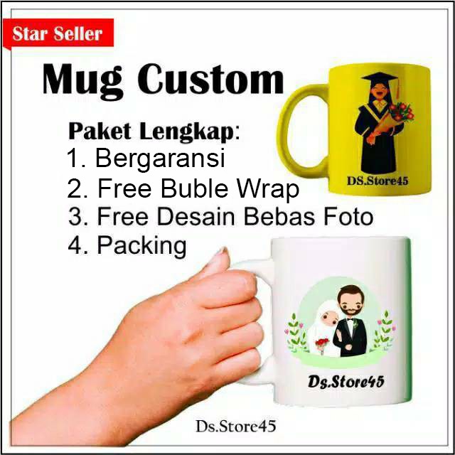 Mug Custom Bergaransi / Mug souvenir / custom mug / souvenir ulang tahun / souvenir pernikahan Murah