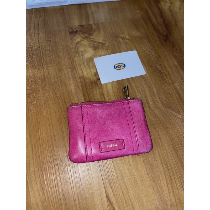 dompet koin stnk fossil pink