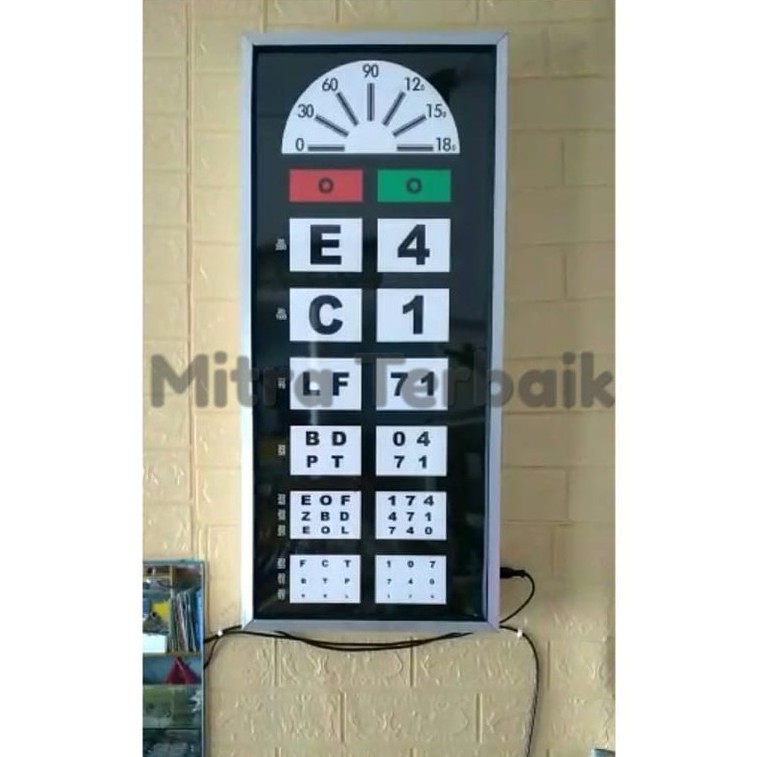 Snellen Chart Elektrik dengan remot - Optotype Snellen - Snellen Chart Electric with Remote